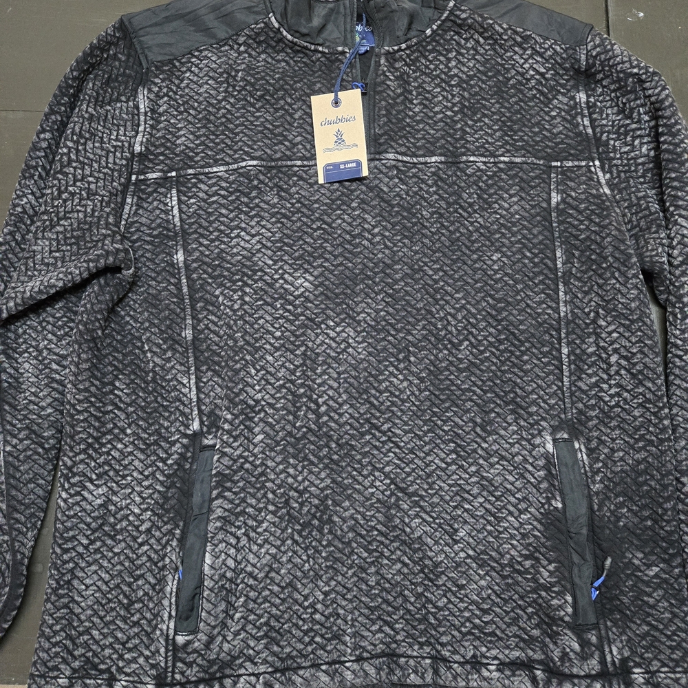 Chubbies Black Textured V-Neck Sweater